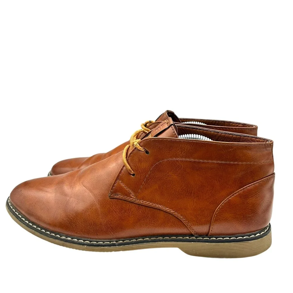 London Fog Collection Men's Brown LFM Blackburn Chukka Dress‎ Boots Size 10.5M